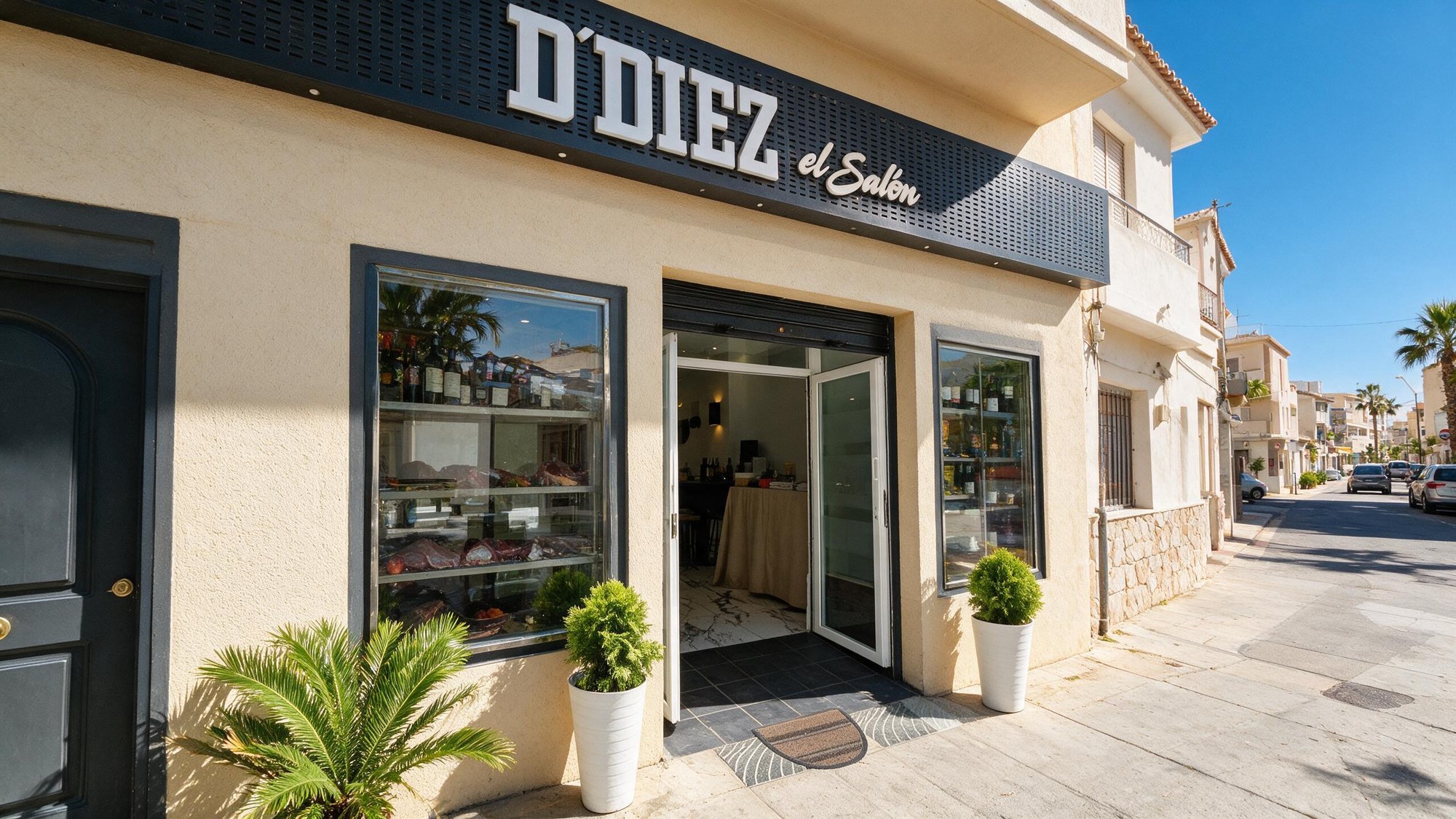 Fachada de D'Diez Restaurante, restaurante argentino en Torrenueva Costa